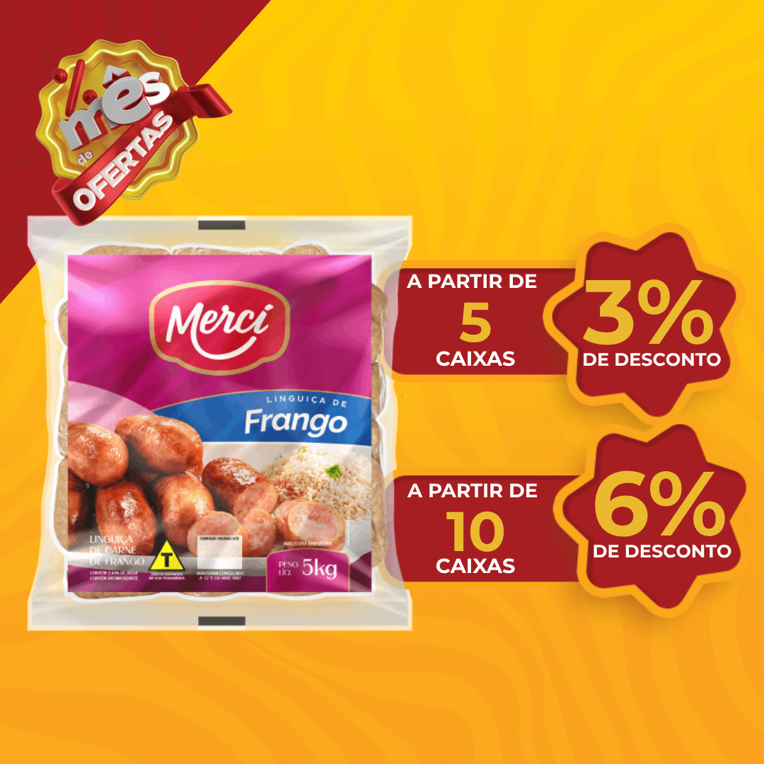 Lingui&ccedil;a de Frango Cong 5kg - Merc&iacute;> image number 0
